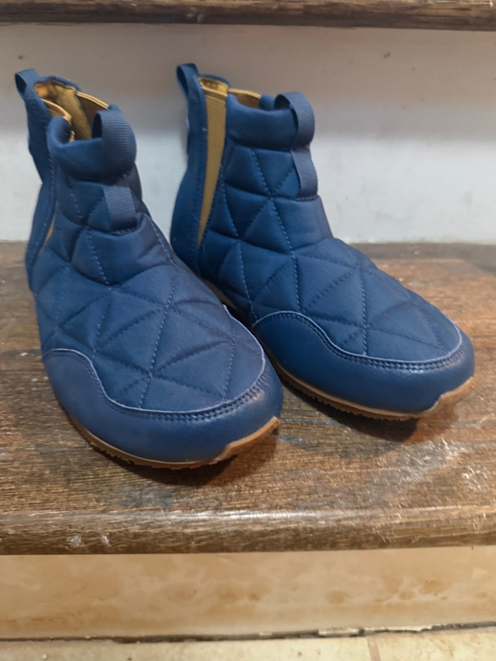 Teva Navy and Mustard Quilted Slip-On Ankle Boot